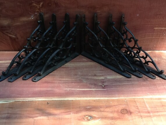 4 Leaf /& Vine Shelf Brace Shelf Bracket Corbel Cast Iron Rustic FREE SHIPPING