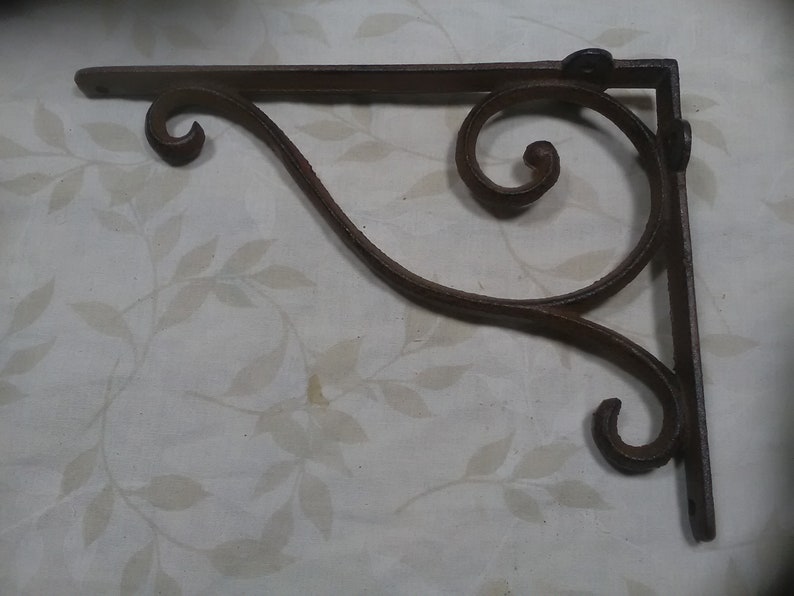 4 French Bracket Brace Cast Iron Antique Like Rustic Free Ship Etsy