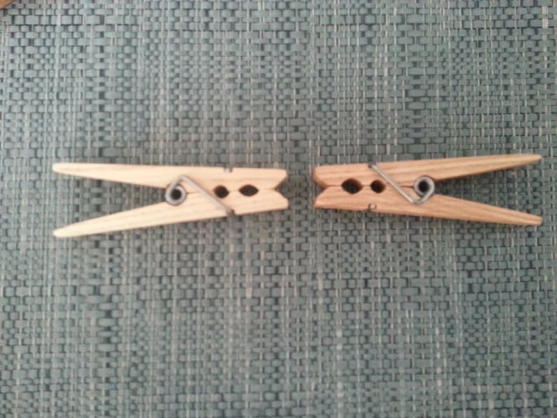 Wooden Handmade Clothespins, Heavy duty clothespins, American made, and strong clothespins, Great for laundry or crafting. 10 pack image 3
