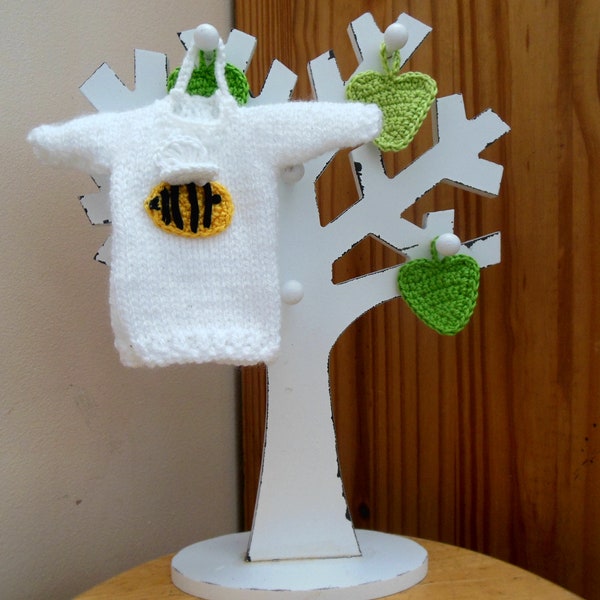 Bee Mini Sweater Ornament Bee Lover Gift