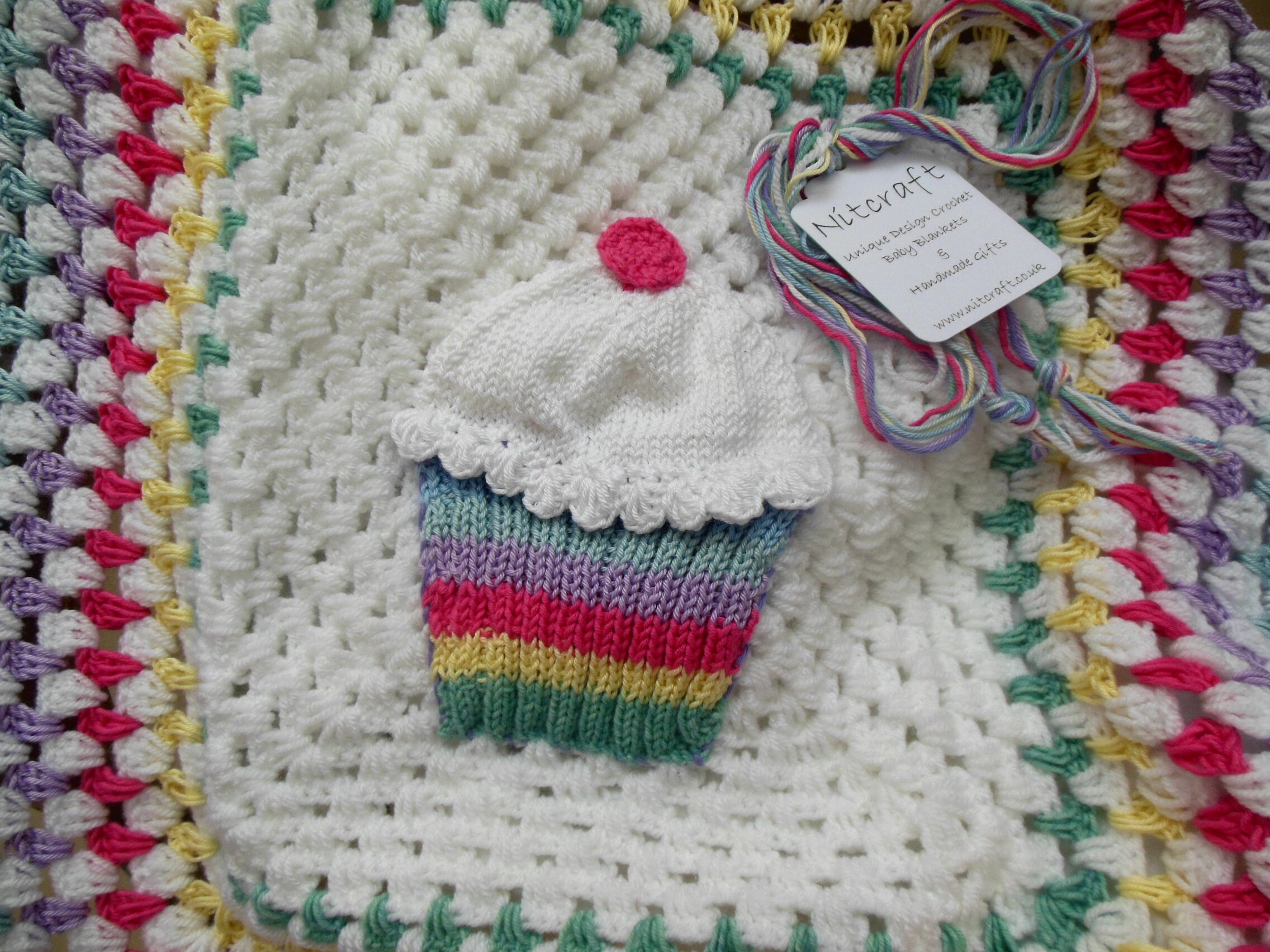 Baby Blanket Crochet Little Cupcake Blanket Crocheted Etsy