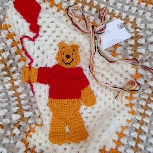 Winnie The Pooh Crochet Baby Blanket: Handmade Bear Shower Gift (26x32 inches)