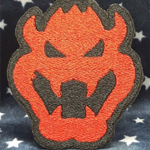 Super Mario Bros / SMB - Bowser Icon Iron-On Patch