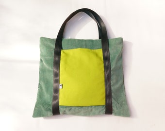 Green Cord XL Tote Bag Lime Green