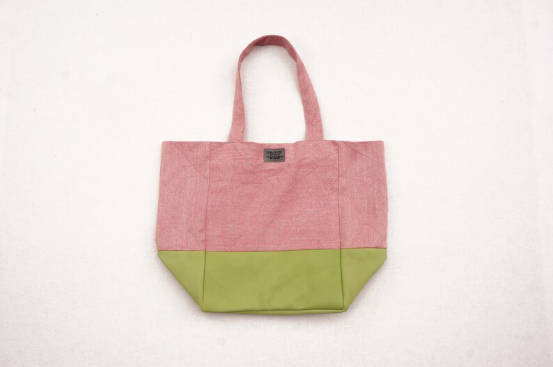 Tote Bag 'Pink Mint' Leather Large image 2