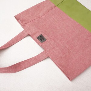 Tote Bag 'Pink Mint' Leather Large image 7