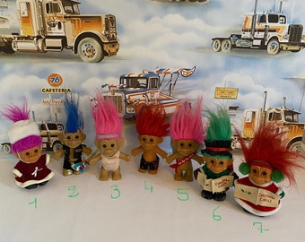 troll, troll figurine, trolls, vintage figurine, retro figurine, russ troll, vintage troll, vintage troll doll, punk troll, christmas troll