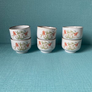 Vintage Tassen, koreanische Schale, kleine chinesische Schale, Vintage chinesische Tasse, Vintage Blumentasse, Vintage Blumentasse