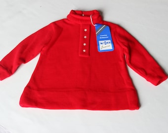 Dress new vintage, old stock, turtleneck dress, jersey knit, 18 months, baby dress, children dress