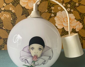 Vintage pierrot lamp, vintage suspension, 70s lamp,