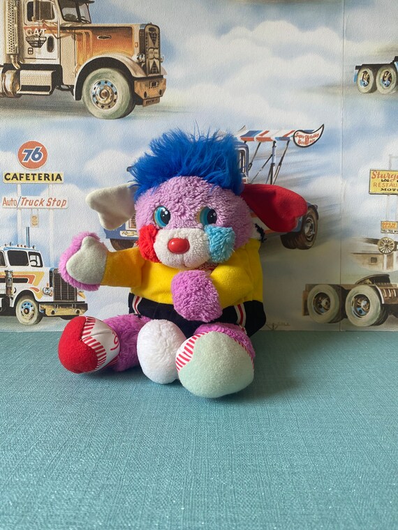 Grand Popples Bleu Peluche Vintage 1985