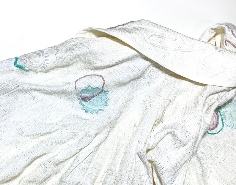 Vintage Beaded White Blazer Jacket