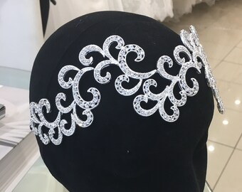 Silver Swirl Bridal Headpiece