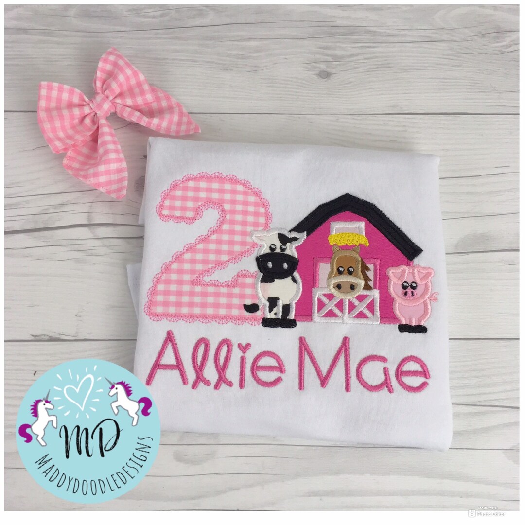 Barnyard Theme Birthday Shirt and Sequins Short Outfit /barnyard