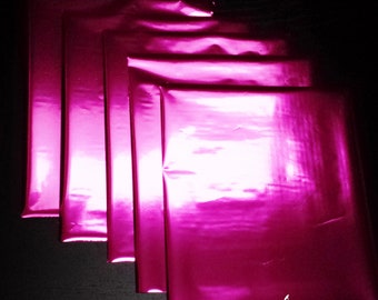 5 Sheets Hot Pink / Fuchsia Heat Toner Laser Foil - 8 x 10 inches - Transfer, Reactive Foil, Fusing Foil, Foiling, Laser Foil, Minc