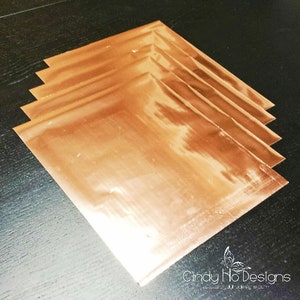 5 Sheets Shiny Rose Gold Heat Toner Laser Foil 8 x 10 inches Toner Transfer, Reactive Foil, Fusing Foil, Foiling, Laser Foil, Minc image 2