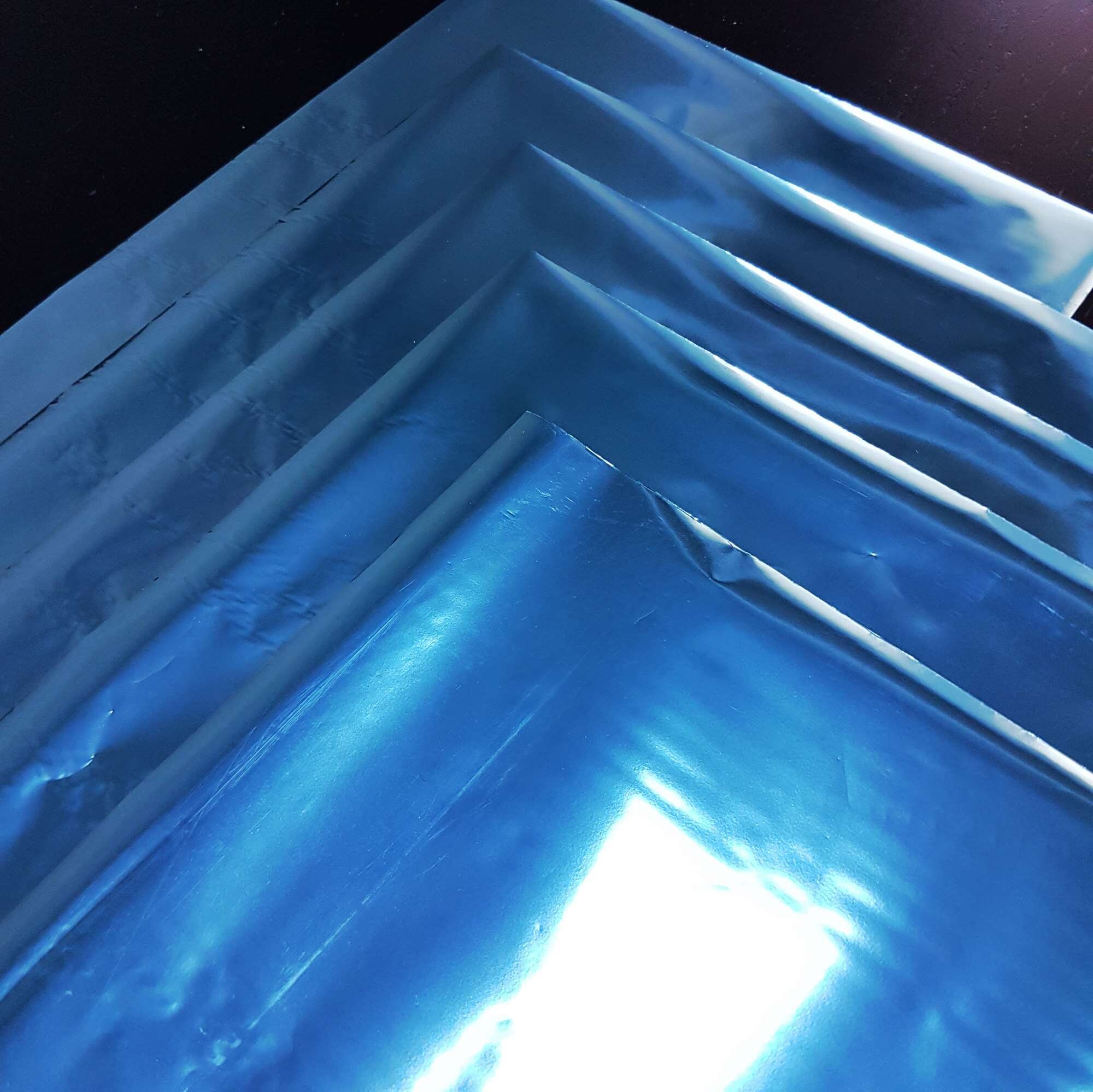 Shiny Light / Baby Blue Heat Toner Laser Foil 5 Sheets 2 X 8