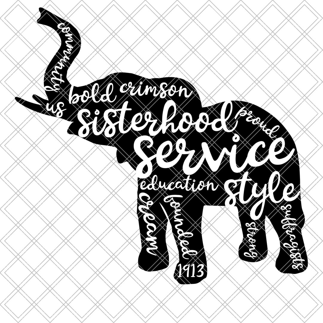 Elephant Sisterhood SVG | Service SVG | Empowerment | Typography ...