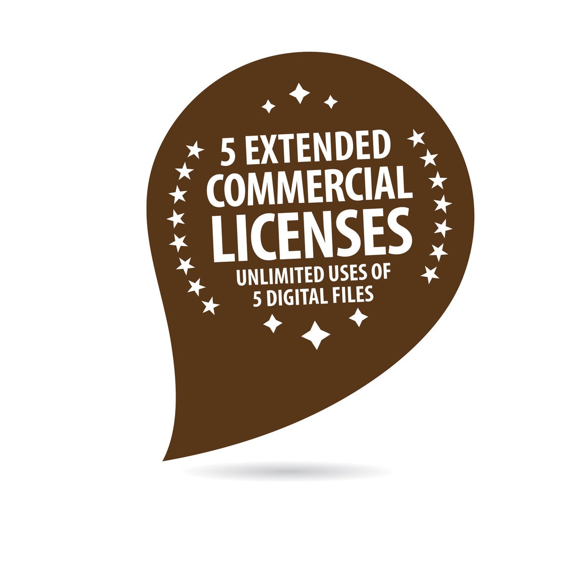 5X Extended Commercial Licenses for 5 Digital Downloads Etsy