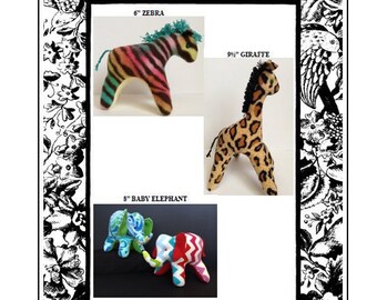 Baby Elephant, Baby Zebra, and Baby Giraffe