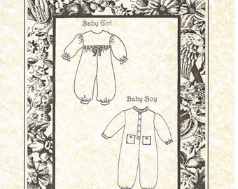 11" Baby Jumpsuits Pattern