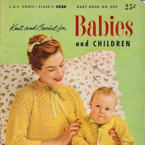 1950s Layette Knit Baby Pattern Crochet Baby Pattern PDF DIGITAL DOWNLOAD 1950s Knitting Patterns Sweater Pattern Girl Sweater Pattern Boys