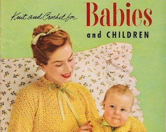 1950s Canastilla Tejer Bebé Patrón Crochet Bebé Patrón PDF DESCARGA DIGITAL 1950s Patrones de Tejer Suéter Patrón Niña Suéter Patrón Niños