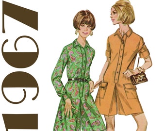 Culotte Dress Pant Dress 1960s Scooter Dress SIMPLICITY 7244 FF bust 34 Mod Dress Pattern Summer Dress Teen Dress 1960s Jumpsuit Shirt Dress