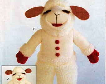 Rare Lamb Chop Puppet Pattern Lamb Chop Doll Shari Lewis Vintage Puppet BUTTERICK 3719 UNCUT Lamb Puppet Lamb Doll Toddler Toy Toddler Gift