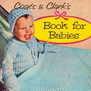 Vintage Crochet Booklet Knitting For Baby 50s Knitting Patterns PDF DIGITAL DOWNLOAD Book For Babies Baby Blanket Pattern Layette Pattern