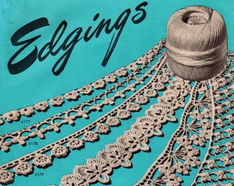 81 Vintage Crochet Edging Patterns Crochet Lace Pattern PDF INSTANT DOWNLOADS 1940s Pattern Vintage Lace Pattern Crochet Trim Pattern