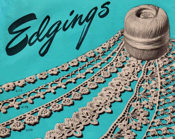 81 Vintage Crochet Edging Patterns Crochet Lace Pattern PDF INSTANT  DOWNLOADS 1940s Pattern Vintage Lace Pattern Crochet Trim Pattern -   Canada