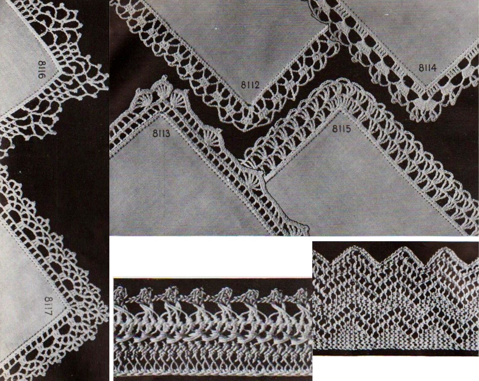 64 Vintage Crochet Edging Patterns Crochet Lace Pattern PDF Etsy