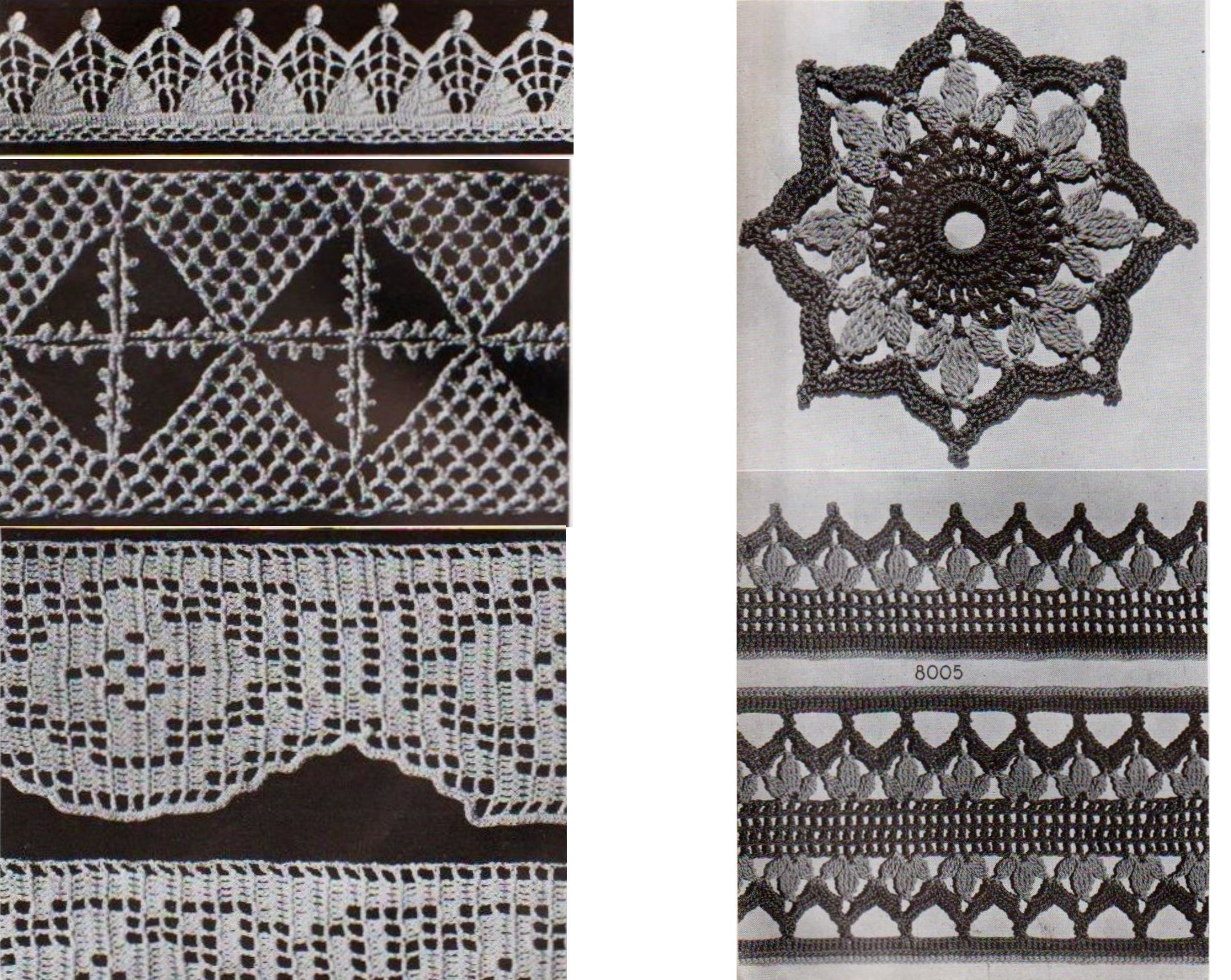 64 Vintage Crochet Edging Patterns Crochet Lace Pattern PDF Etsy