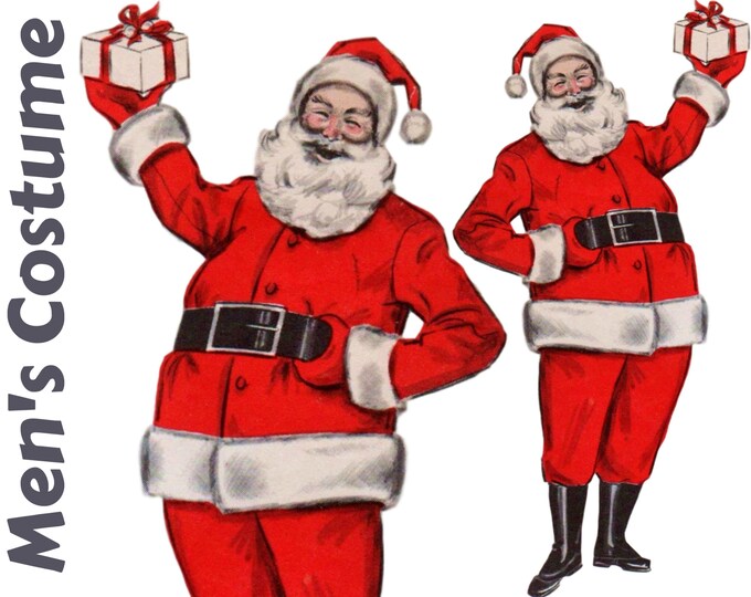 Men's Santa Costume Pattern Santa Claus Costume BUTTERICK Etsy