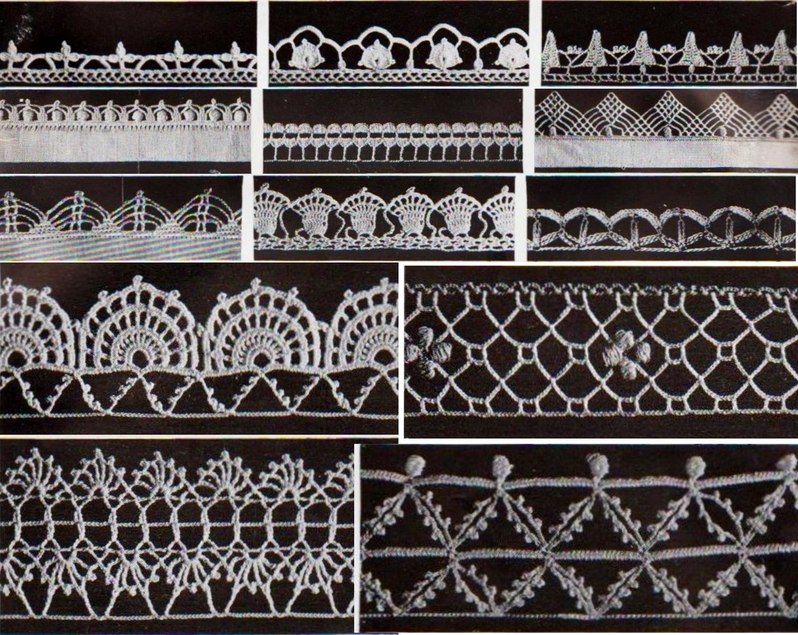 64 Vintage Crochet Edging Patterns Crochet Lace Pattern PDF Etsy