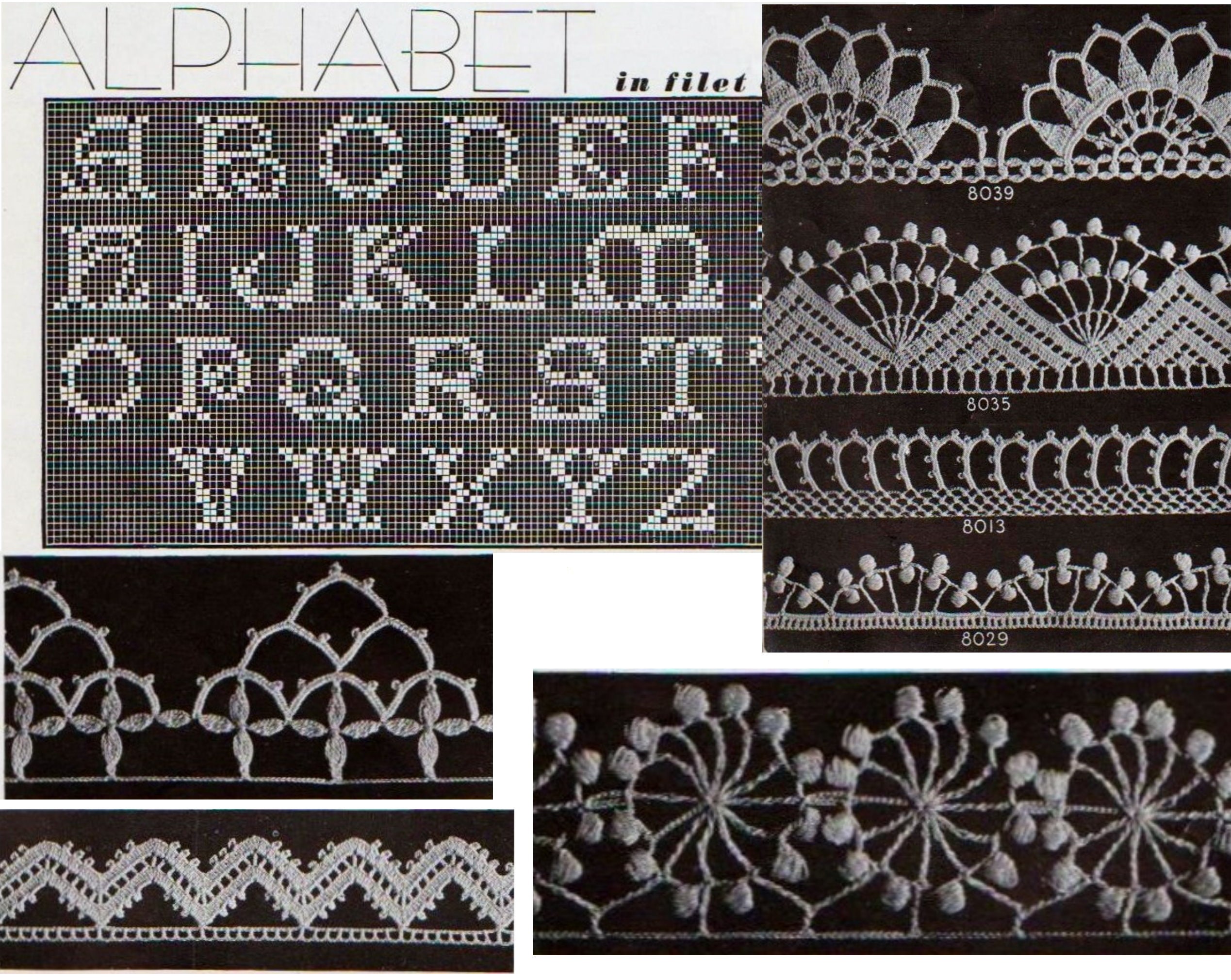 64 Vintage Crochet Edging Patterns Crochet Lace Pattern PDF Etsy
