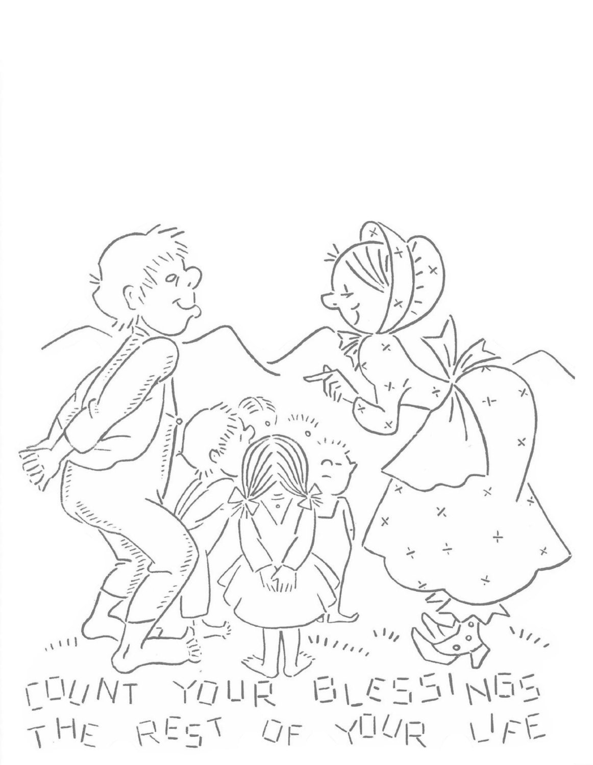 Vintage Dish Towels Embroidery Pattern Hillbilly Romance PDF INSTANT