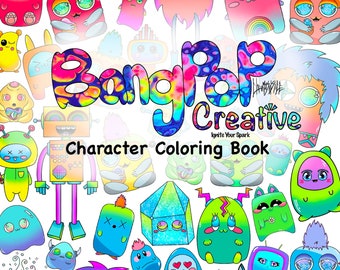 Livre de coloriage personnage créatif Bang Pop