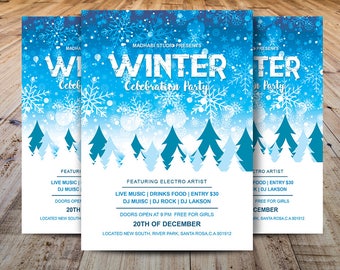 winter invitation etsy