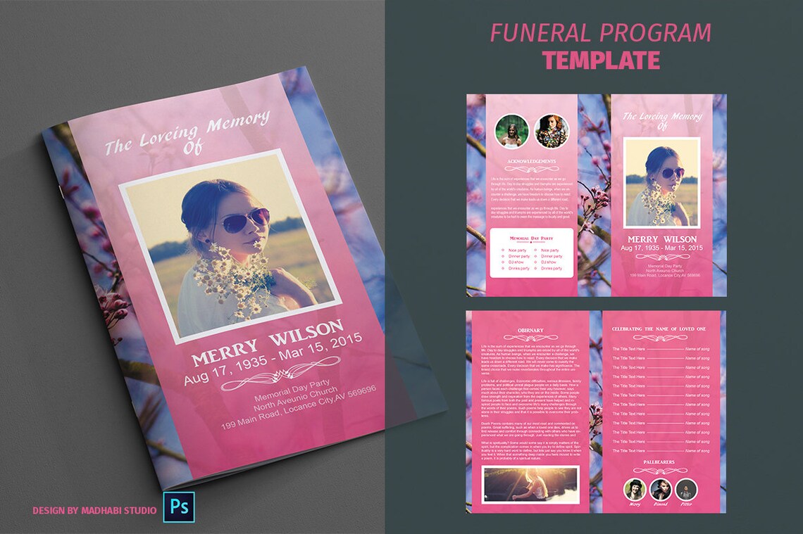 Rainbow Funeral Program Template in Loving Memory of Funeral - Etsy