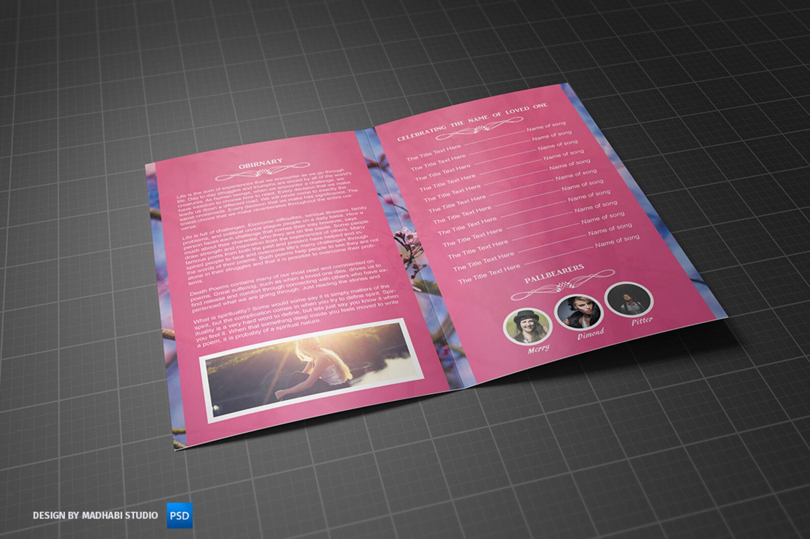 Rainbow Funeral Program Template in Loving Memory of Funeral - Etsy