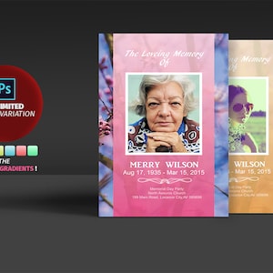 Rainbow Funeral Program Template in Loving Memory of Funeral - Etsy