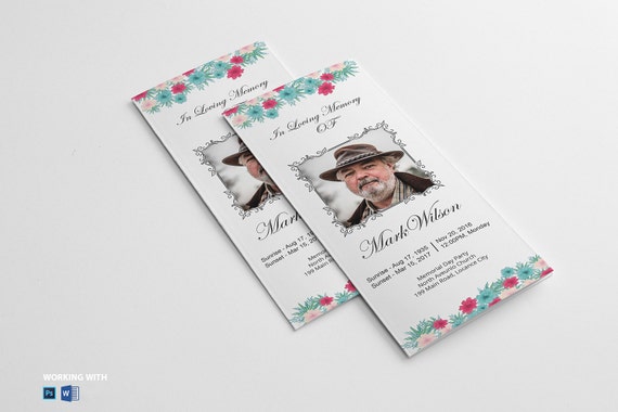 printable trifold funeral program template funeral program etsy tri fold funeral program template