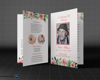 Elegant Funeral Program Template Editable Funeral Program Celebration of Life Funeral Program Word Temmplate