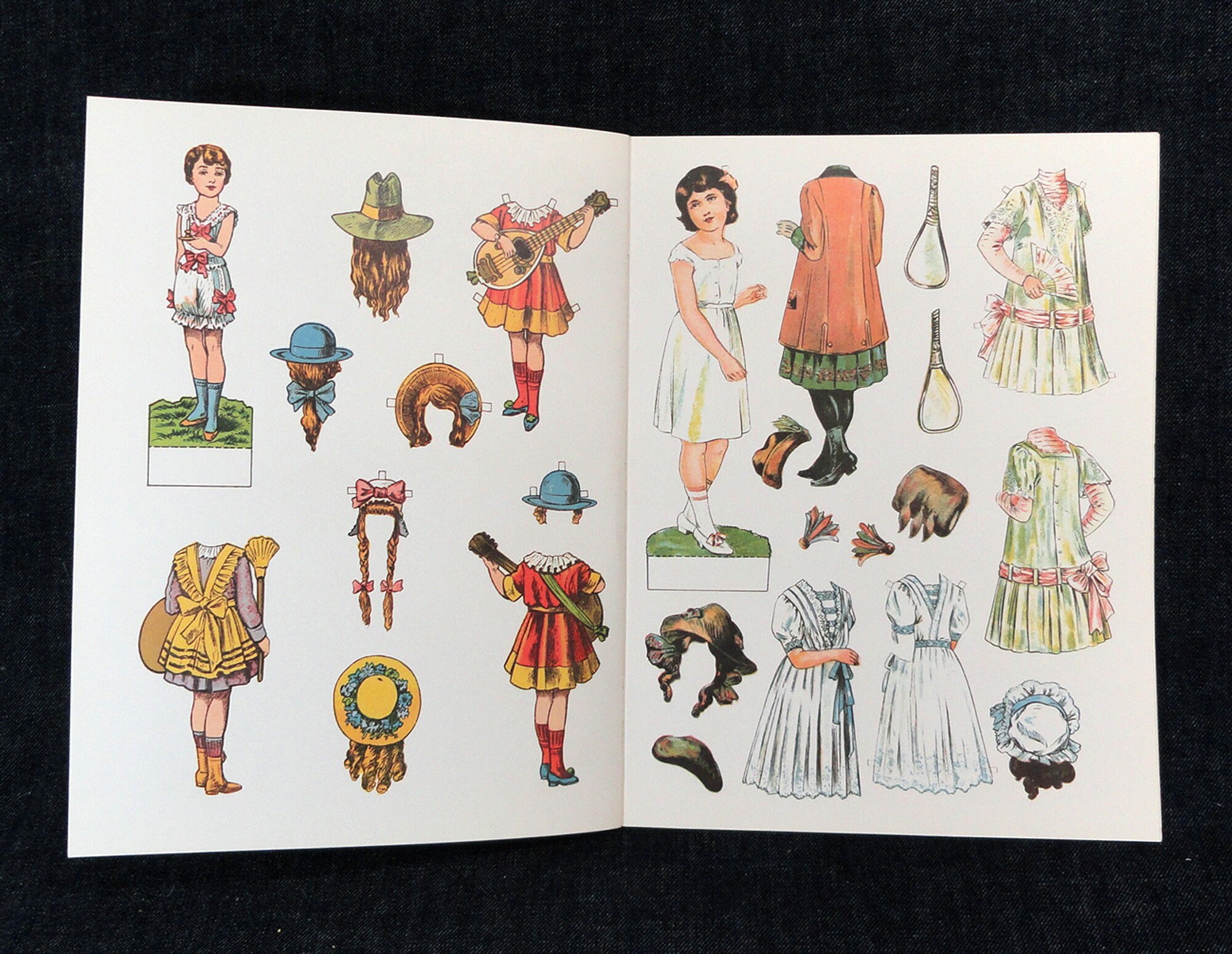 Antique Paper Dolls Edwardian Era 8 Two Sided Dolls 32 | Etsy