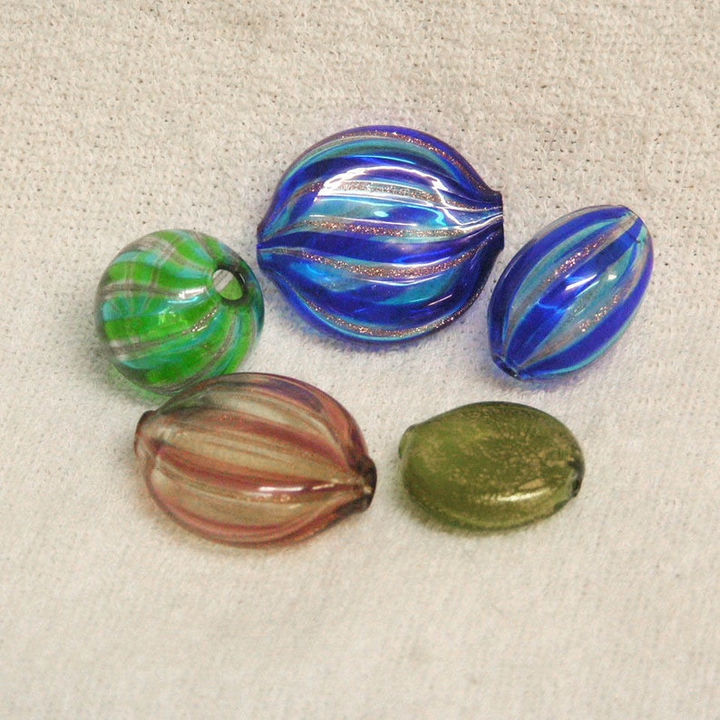 Blown Glass Beads Unique Colorful Beads Beading Etsy