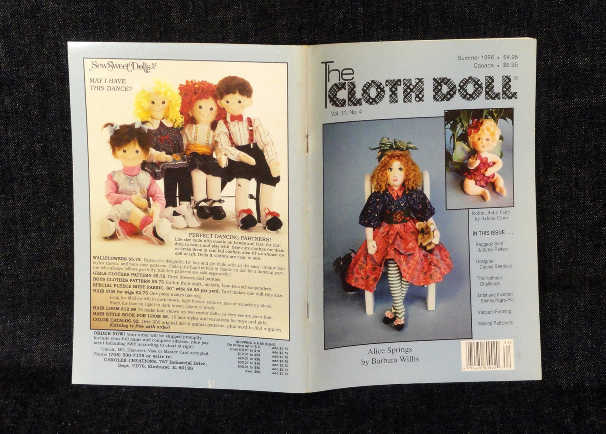 6 the Cloth Doll Magazines 1994 1995 1996 Hedy Katin Joanne Burkhart