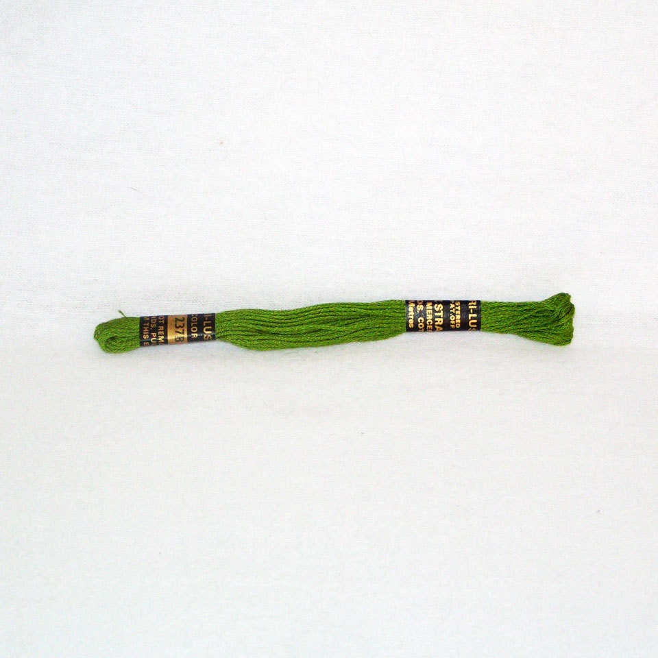 Peri Lusta Vintage Embroidery Cotton Thread Floss Green 237B Etsy