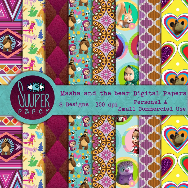 Masha and the bear panda picture